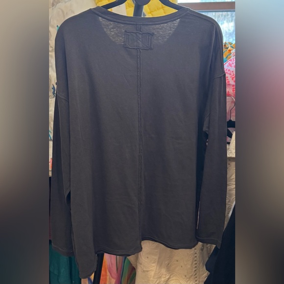 NWOT Free People We The Free Nina Long-Sleeve Tee - black - medium - Picture 13 of 14
